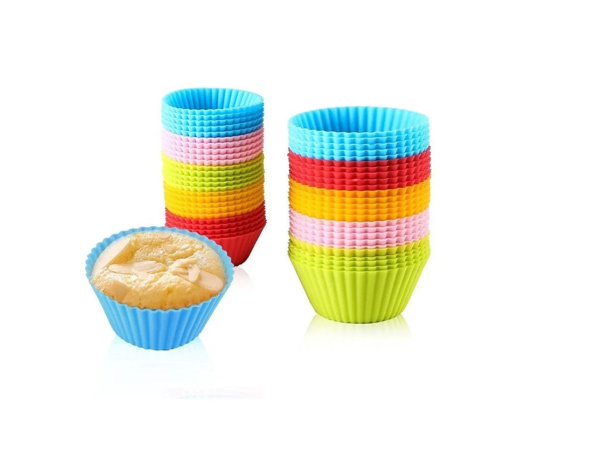 Moldes Silicona Para Cupcakes  X 10 Unidades