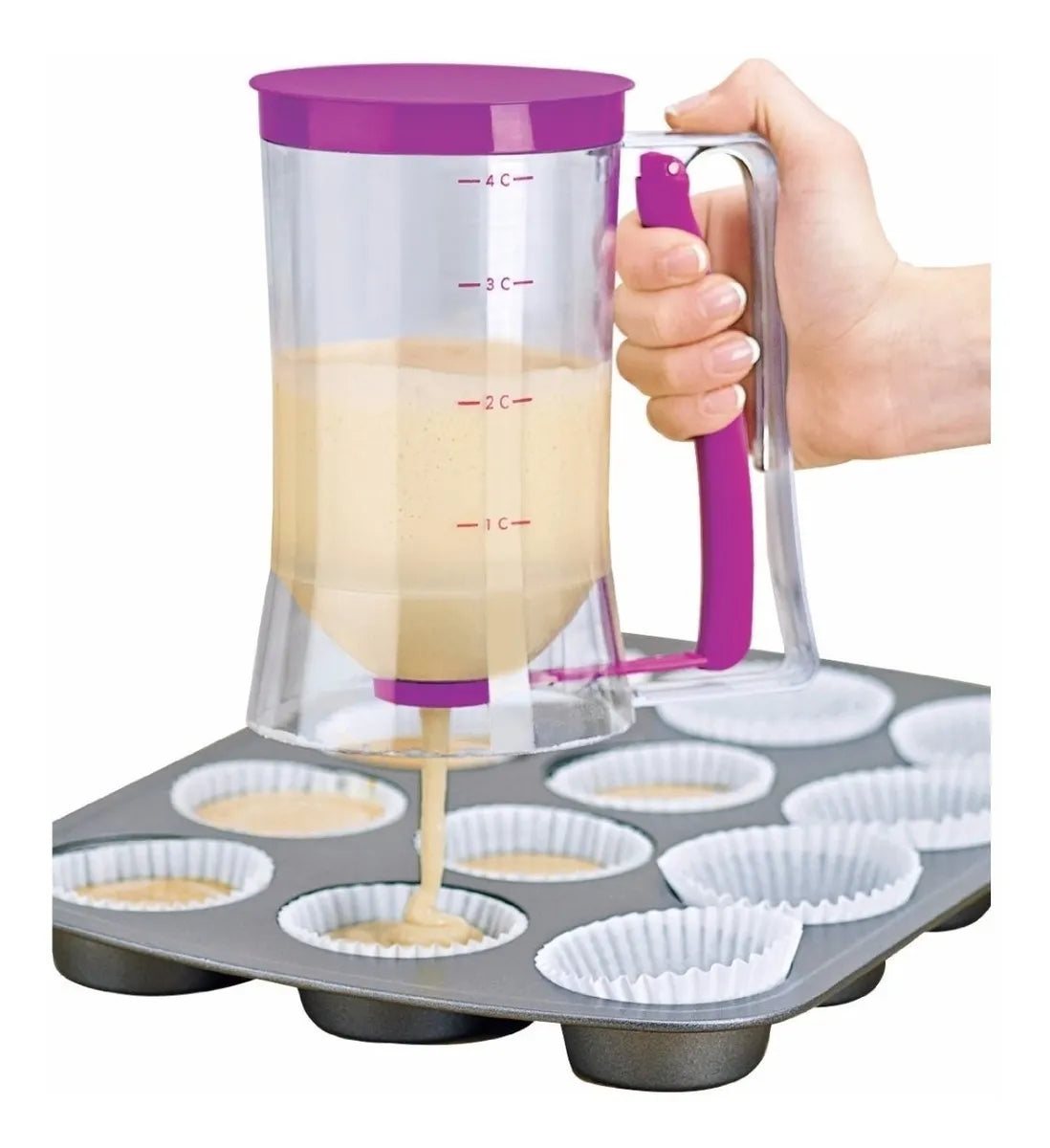 🧁DISPENSADOR DE MEZCLA DE PANCAKES, CUPCAKES Y CREPES 🥞